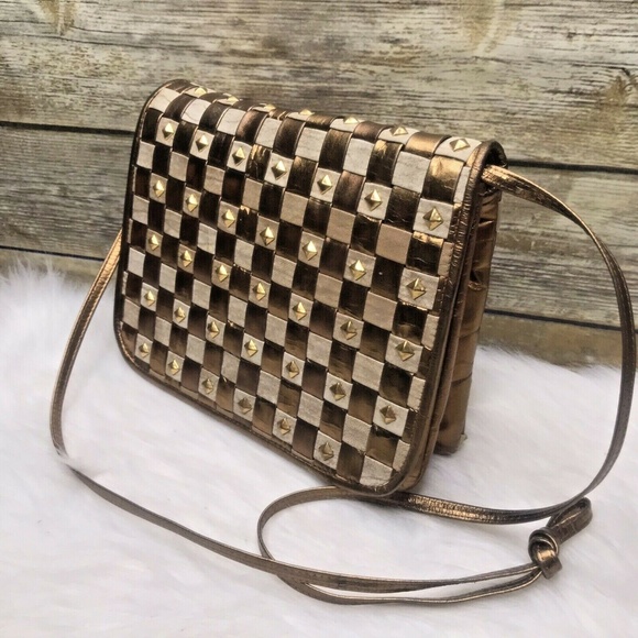 Vntg Very Special Things Metallic Woven Purse - Picture 3 of 12